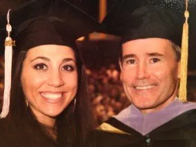 Dental professional graduation photo at commencement ceremony